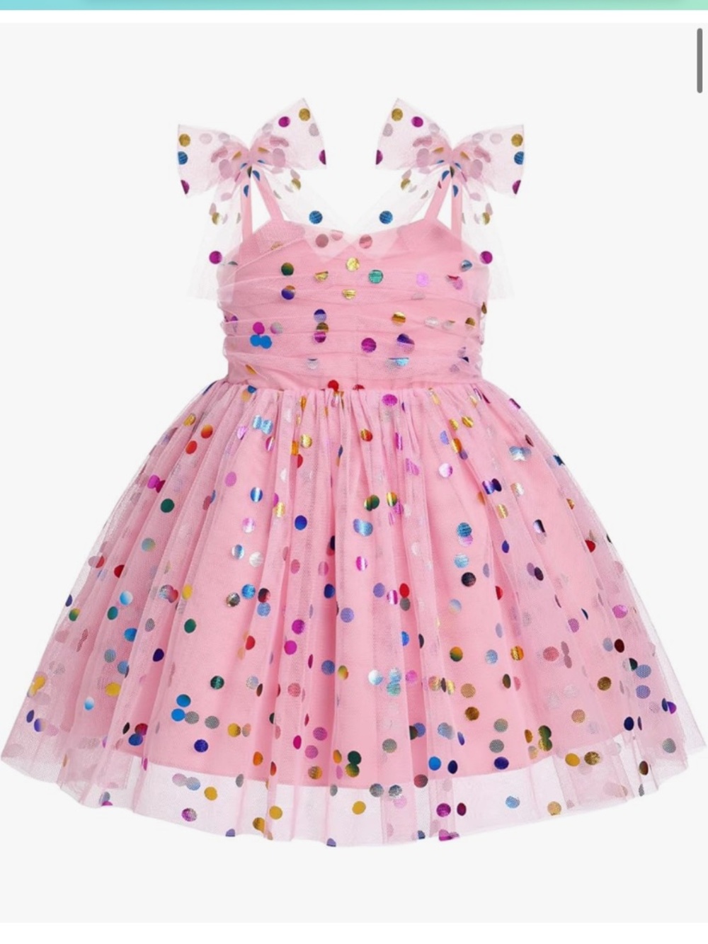 Toddler girls polka dot birthday dress